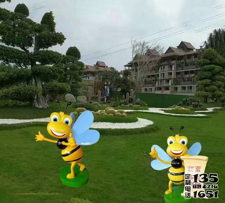 庭院小區(qū)標(biāo)識(shí)語(yǔ)卡通玻璃鋼蜜蜂雕塑 庭院小區(qū)標(biāo)識(shí)語(yǔ)卡通玻璃鋼蜜蜂雕塑